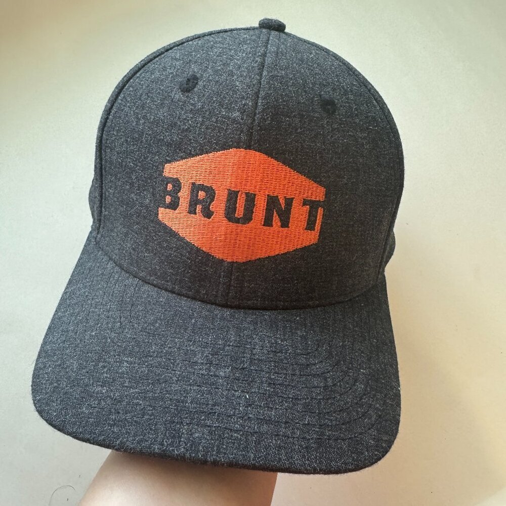 Brunt Snapback Hat Men's O/S Gray Orange Embroidery Workwear - Picture 7 of 7